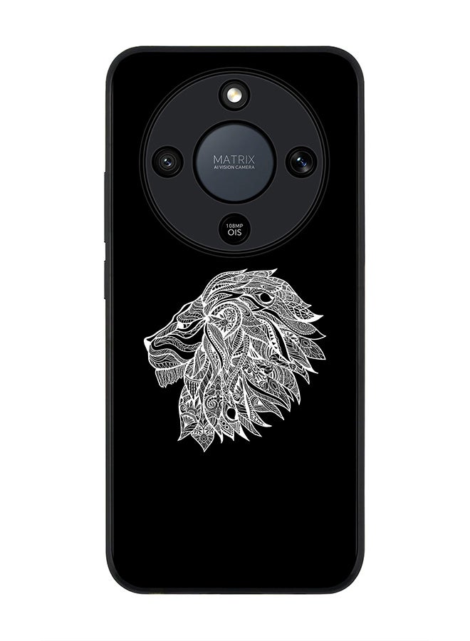 Stylizedd غطاء لهاتف Honor X9d / Magic8 Lite / X70، حماية كاميرا نحيفة، غطاء هاتف مضاد للصدمات - تصميم أسد تجريدي - Image 1